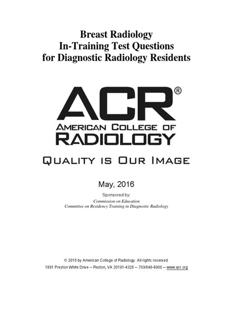 The examinations are given annually by the ACR in January. . Acr dxit exam sets